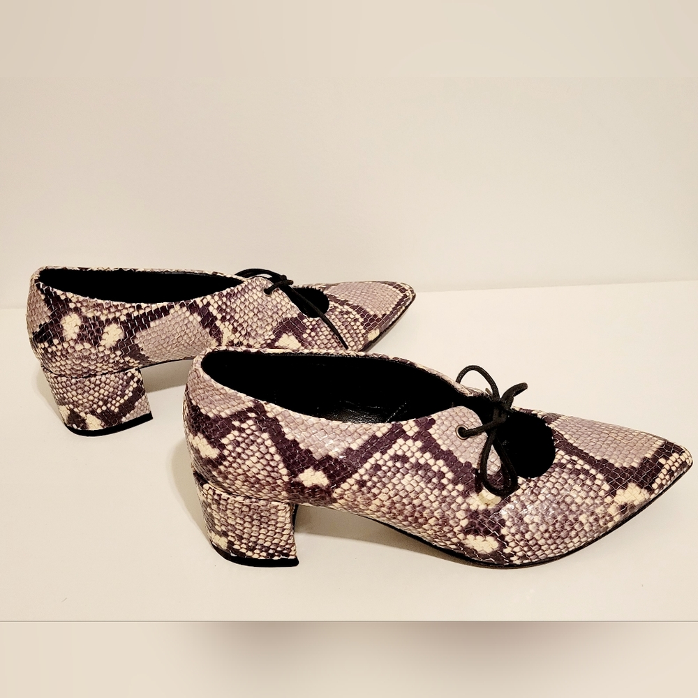 Lilimill snake print leather shoes, Made in Italy, size 37 (US 6.5)